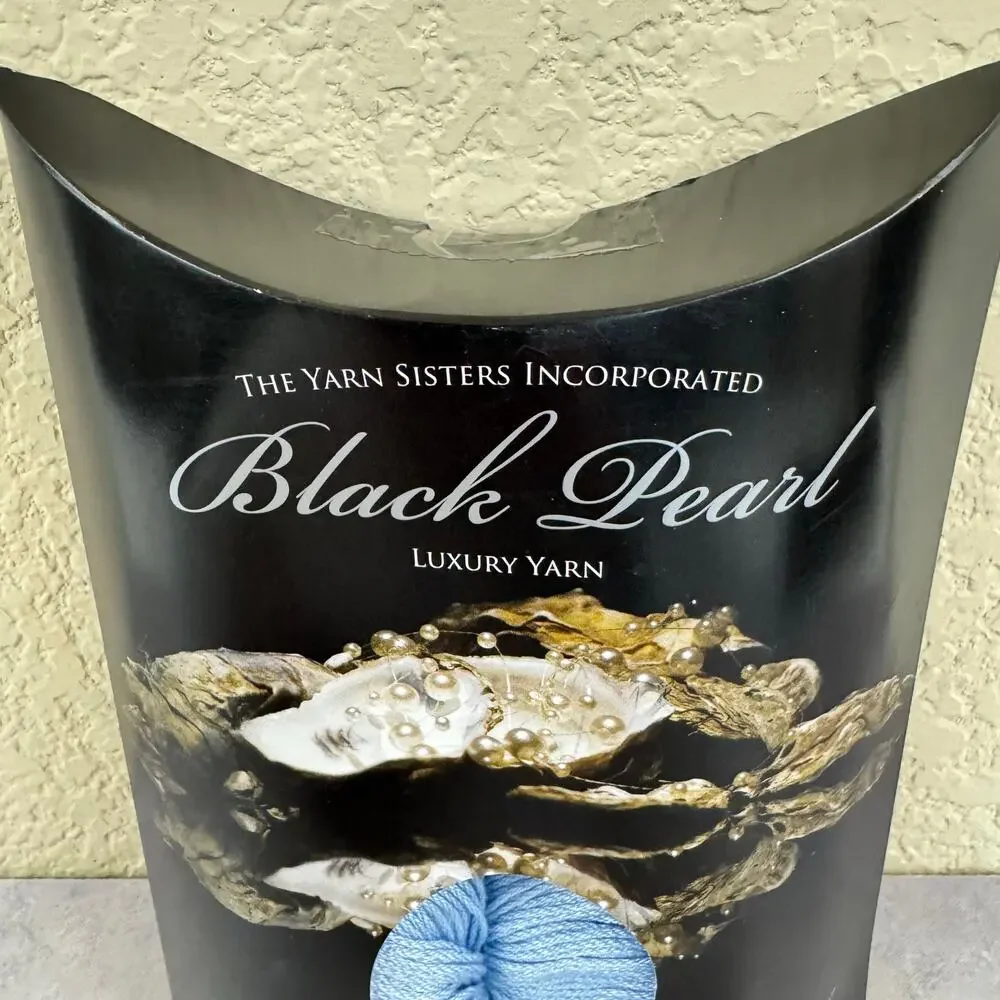 Yarn made of pearls! 50% Pearl 50% Tencel Yarn Sisters Black Pearl Fingering Wt